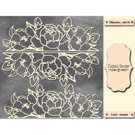 Мегачіпборд Бордюр з півоніями # 007, 30х30, Фабрика Декору