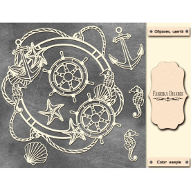 Мегачипборд Рамка со штурвалом #038, 30х30, Фабрика Декору
