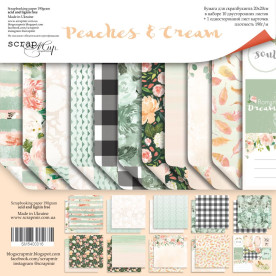 Набор двусторонней бумаги 20х20см Peaches & Cream 11шт, Scrapmir