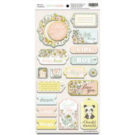 Чипборд для скрапбукинга 18шт Boy or Girl ENG, Scrapmir