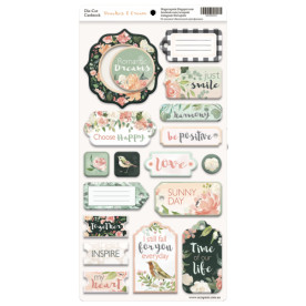 Чіпборд для скрапбукінгу, Peaches & Cream Eng, 18шт, Scrapmir