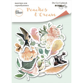 Набор высечек для скрапбукинга 69шт Peaches & Cream, Scrapmir