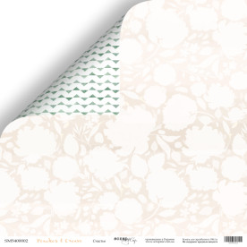 Лист двусторонней бумаги 30x30 Scrapmir Счастье Peaches & Cream