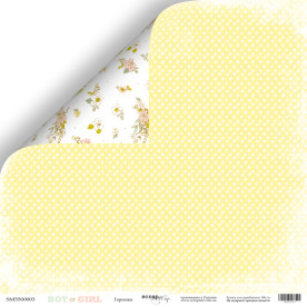 Лист двусторонней бумаги 30x30 Scrapmir Горошки Boy or Girl
