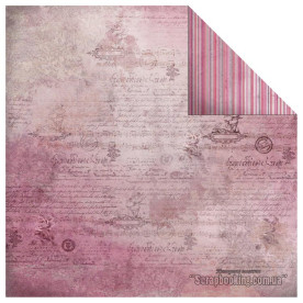 Двусторонняя скрапбумага Script 30х30 от Fabscraps