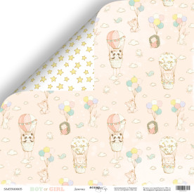 Лист двусторонней бумаги 30x30 Scrapmir Девочка Boy or Girl
