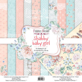 Набор скрапбумаги Shabby baby girl redesign 20x20см, Фабрика Декору