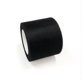Сетка-фатин декоративная, ширина 5 см, длина 90 см, черный
