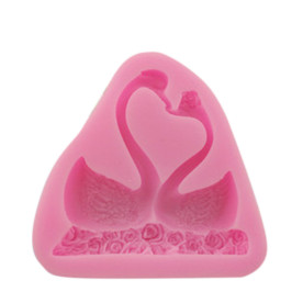 Силіконовий молд Лебеді, 85х83 мм