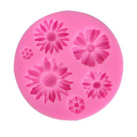 Силиконовый молд Цветы, 75 мм
