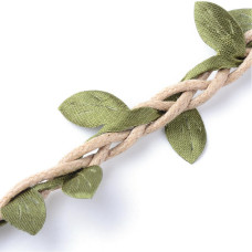 Фигурная лента Листья со шнуром, 90 см