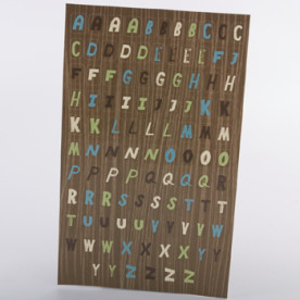 Набор наклеек Cardstock Alphabets - Botanico, Chatterbox