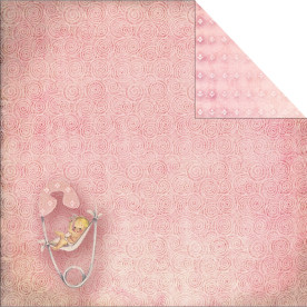 Двусторонняя скрапбумага Pin/Pink 30х30 от Fabscraps