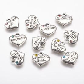 Набор подвесок Свадебный, 14х16 мм, 20 шт