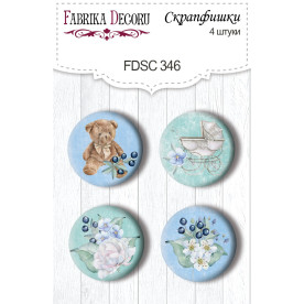 Скрапфишки набор 4шт Shabby baby boy redesign 1 #346, Фабрика Декору