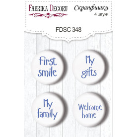 Скрапфишки набор 4шт Shabby baby boy redesign EN #348, Фабрика Декору
