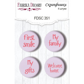 Скрапфишки набор 4шт Shabby baby girl redesign EN #351, Фабрика Декору