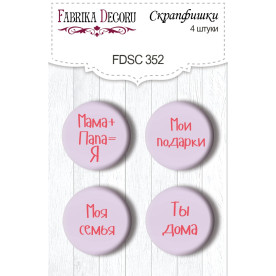 Скрапфішкі набір 4шт Shabby baby girl redesign RU # 352, Фабрика Декору