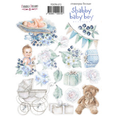 Набір наклейок (стікерів) # 072, Shabby baby boy redesign, Фабрика Декору