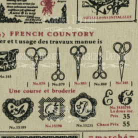 Відріз тканини, льон, 35Х75 Жіночі штучки, Фабрика Декору