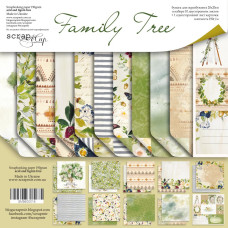 Набор двусторонней бумаги 20х20см Scrapmir Family Tree 11шт