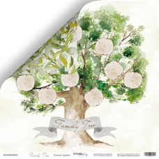 Лист двусторонней бумаги 30x30 Scrapmir Родовое Дерево - Family Tree