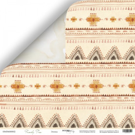 Лист двусторонней бумаги 30x30 Scrapmir Этника Family Tree