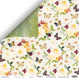 Лист двусторонней бумаги 30x30 Scrapmir Бабочки - Family Tree