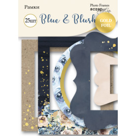 Рамки для фотографій із золотим фольгуванням, Blue & Blush, 25 шт, Scrapmir