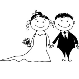 Акриловый штамп Свадьба размером 5,0х3,3 см