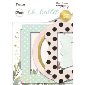 Рамки для фотографий с золотым фольгированием 25 шт Scrapmir Oh,Ballet