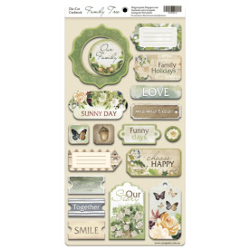 Чіпборд для скрапбукінгу 18шт Scrapmir Family Tree ENG