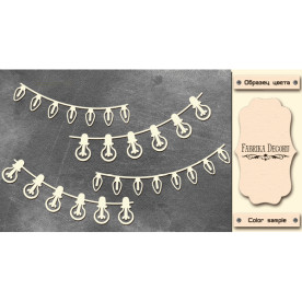 Набор чипбордов Гирлянды из лампочек #370 color_Milk Фабрика Декору