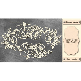 Набор чипбордов Пионы #341 color_Milk Фабрика Декору