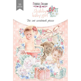Набор высечек, коллекция Shabby baby girl redesign, 55шт, Фабрика Декору