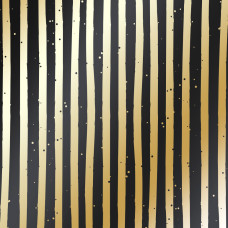 Аркуш паперу з фольгуванням Golden Stripes Black, Фабрика Декору