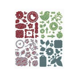 Набор самоклеящихся высечек из ткани Fabric Stickers - Together от Chatterbox