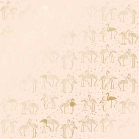 Аркуш паперу з фольгуванням Golden Flamingo Beige, Фабрика Декору