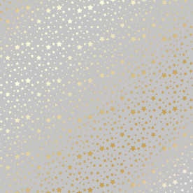 Аркуш паперу з фольгуванням Golden stars Grey, Фабрика Декору