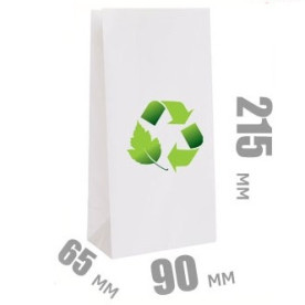 Крафт-пакет паперовий білий, без ручок, 215х90х65, щільність 70 г / м2