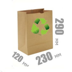 Крафт-пакет паперовий, без ручок, 290х230х120, щільність 70 г / м2