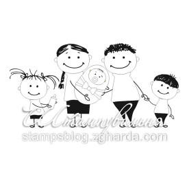 Акриловий штамп Сім'я розміром 6,6х3,3 см