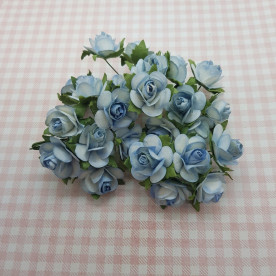 Набор розочек 25 мм, цвет голубой, 5 шт.
