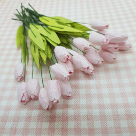 Тюльпан розовый на стебле, 1.25 см, 1 шт.