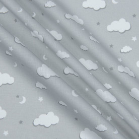 Бавовна Тучки сірі, 50х55 см, щільність 120