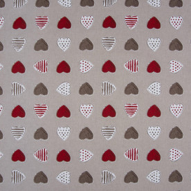 Тканина Сердечки, бавовна 85%, щільність 200, 55х80 см