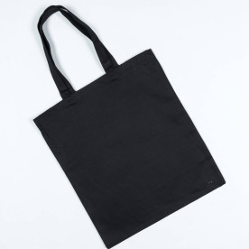 Еко-сумка саржа 100% х / б чорний, 38х10х42 см, ручка 48 см