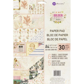 Набор скрапбумаги А4 Golden Coast, 6 листов, Prima