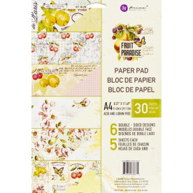 Набір скраппаперу А4 Fruit Paradise, 6 листів, Prima