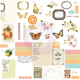 Набір Fruit Paradise висечек ефемери, кардсток з фольгою., 44 шт., Prima